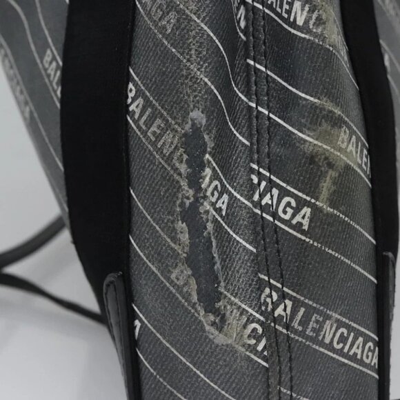 BALENCIAGA Hand Bag PVC Leather 2way Gray 390346 Auth BA449 - Picture 8 of 15